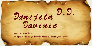 Danijela Davinić vizit kartica